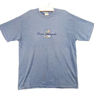 Alstyle Apparel Dixie Stampede Embroidered T-Shirt Mens XL Blue Polycotton